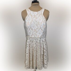 City Triangles White Lace Dress